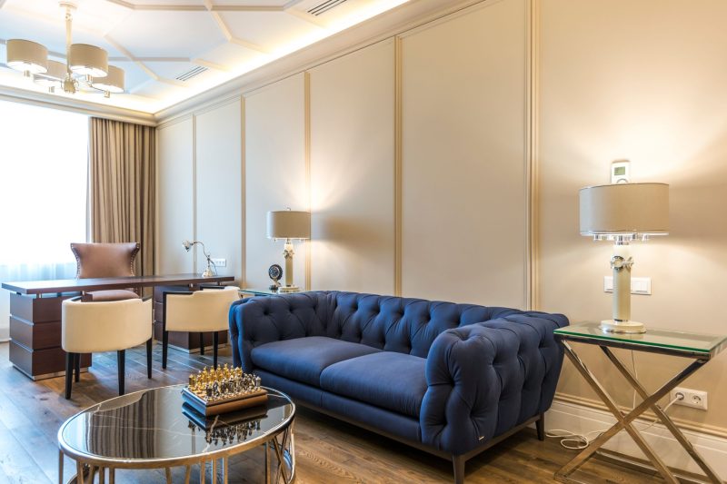 Blog 2 A stylish interior with modern furniture featuring a couch