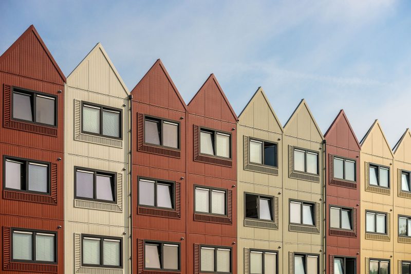 Blog 5 A vibrant row of gableroofed residential buildings